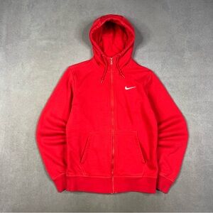 Nike Men's Vibrant Red Zip-Up Hoodie